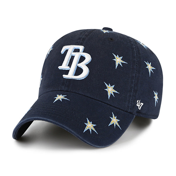 Rays Women's '47 Brand Navy TB Confetti Burst Clean Up Adjustable Hat