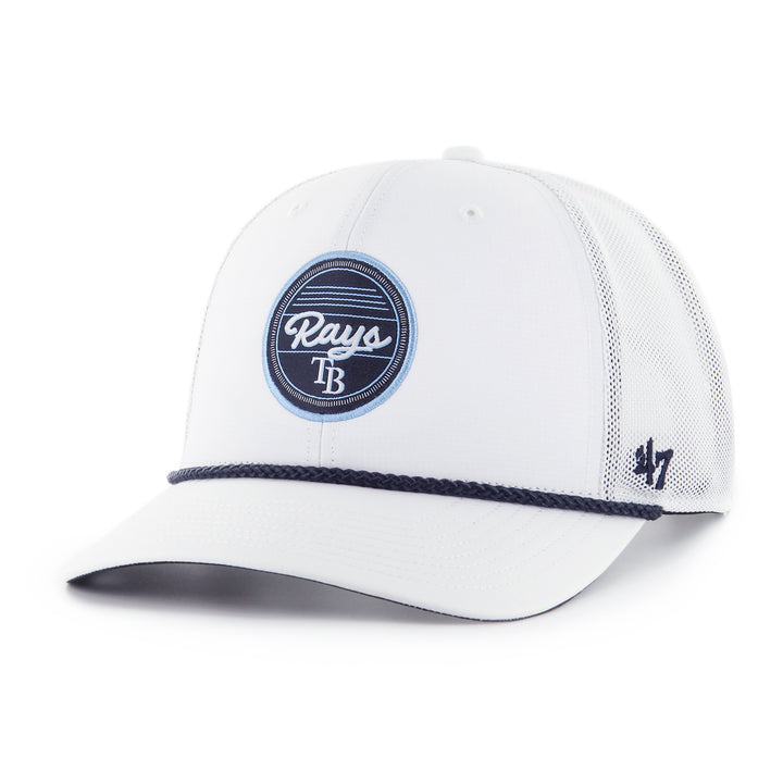 Rays Men's '47 Brand White Navy Brrr Fairway TB Trucker Adjustable Hat