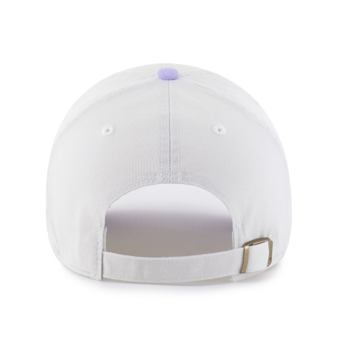 Rays Women's '47 White Purple TB Gelato Script Clean Up Adjustable Hat
