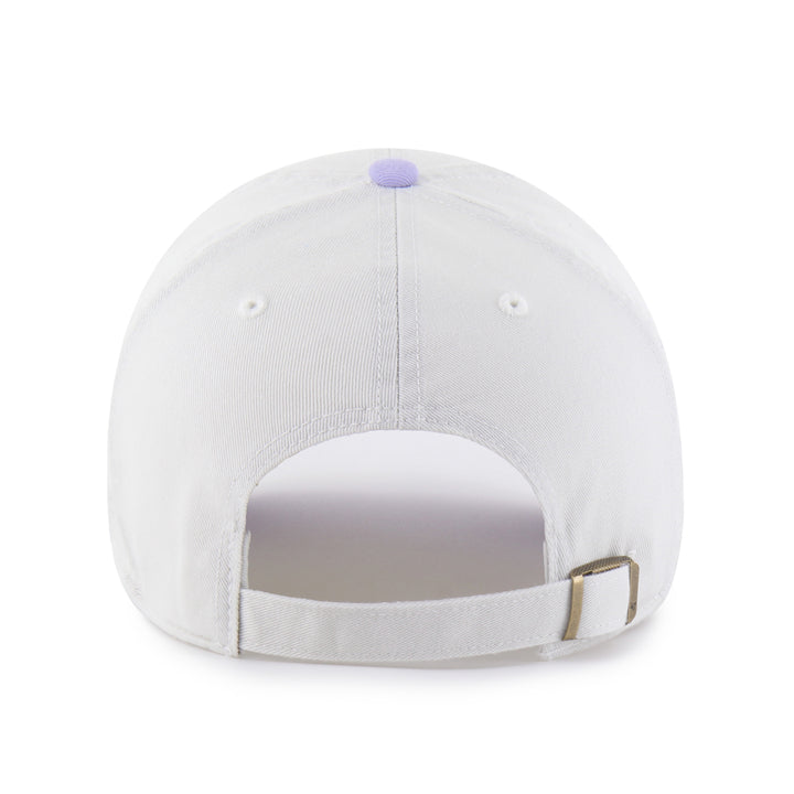 Rays Women's '47 White Purple TB Gelato Script Clean Up Adjustable Hat