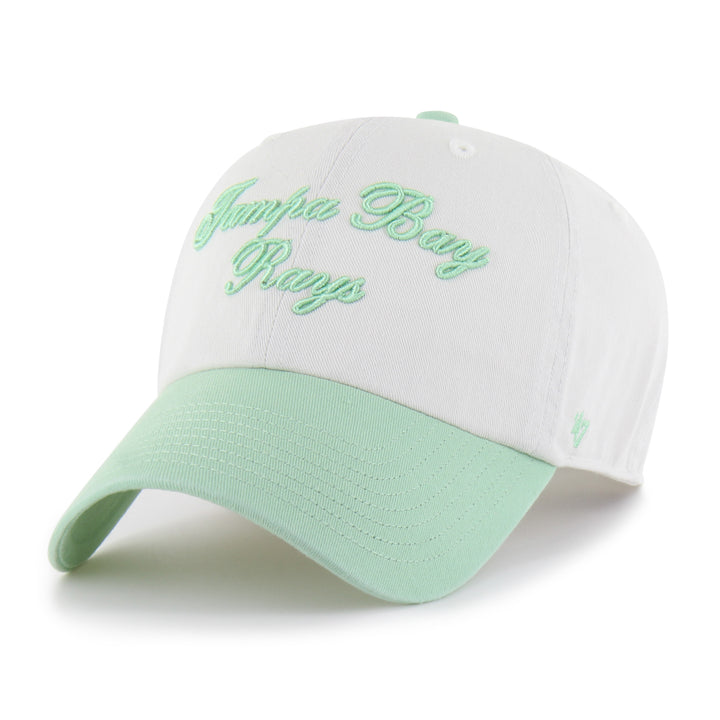 Rays Women's '47 White Green TB Gelato Script Clean Up Adjustable Hat