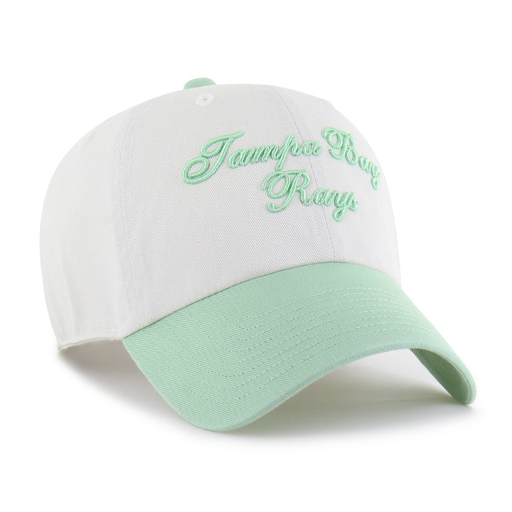 Rays Women's '47 White Green TB Gelato Script Clean Up Adjustable Hat