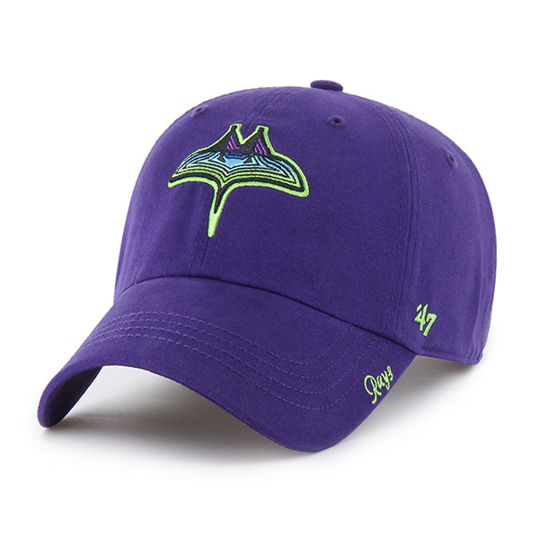 Rays Women's '47 Brand Purple City Connect Skyray Clean Up Adjustable Hat