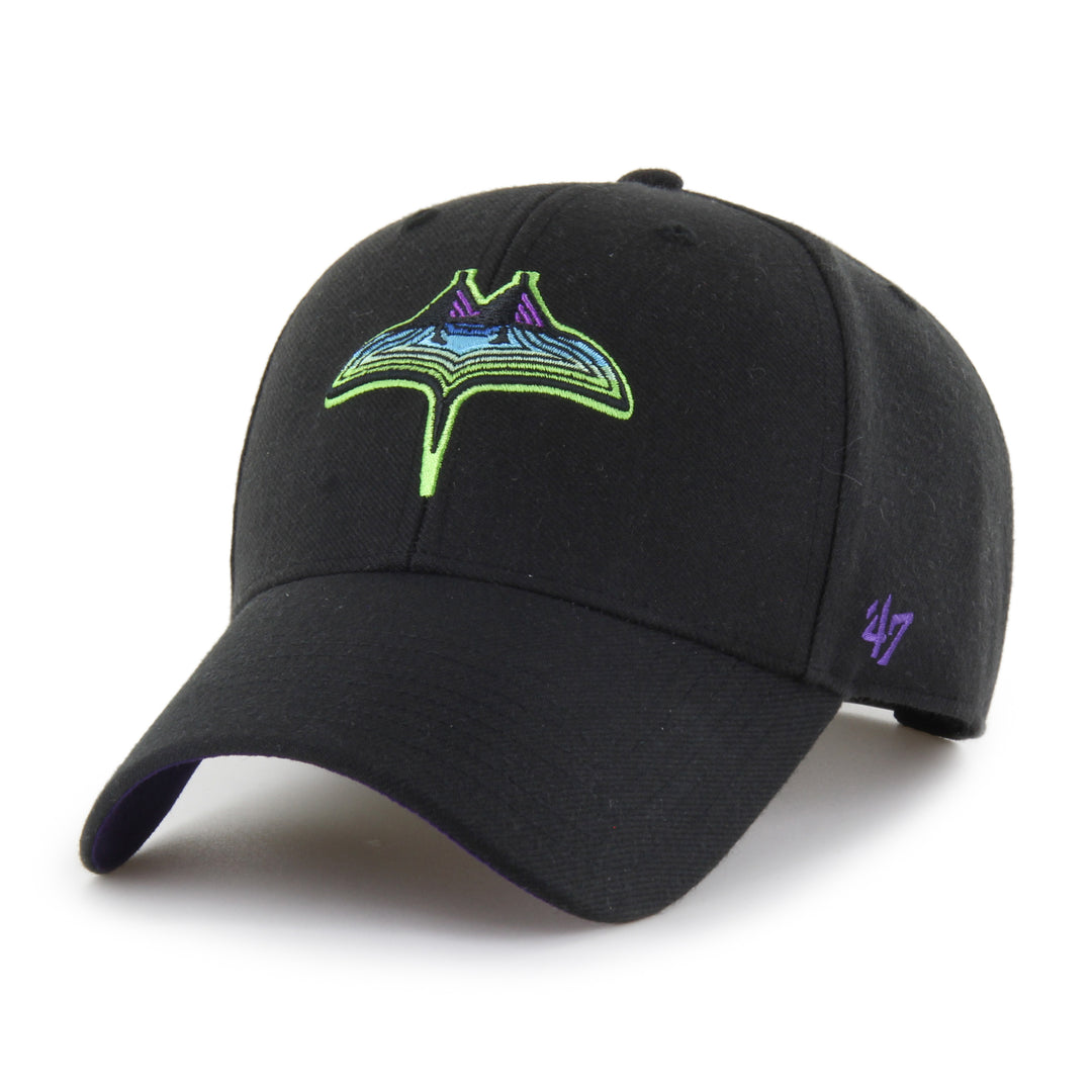 Rays '47 Brand Black City Connect Skyray Pelican MVP Adjustable Hat