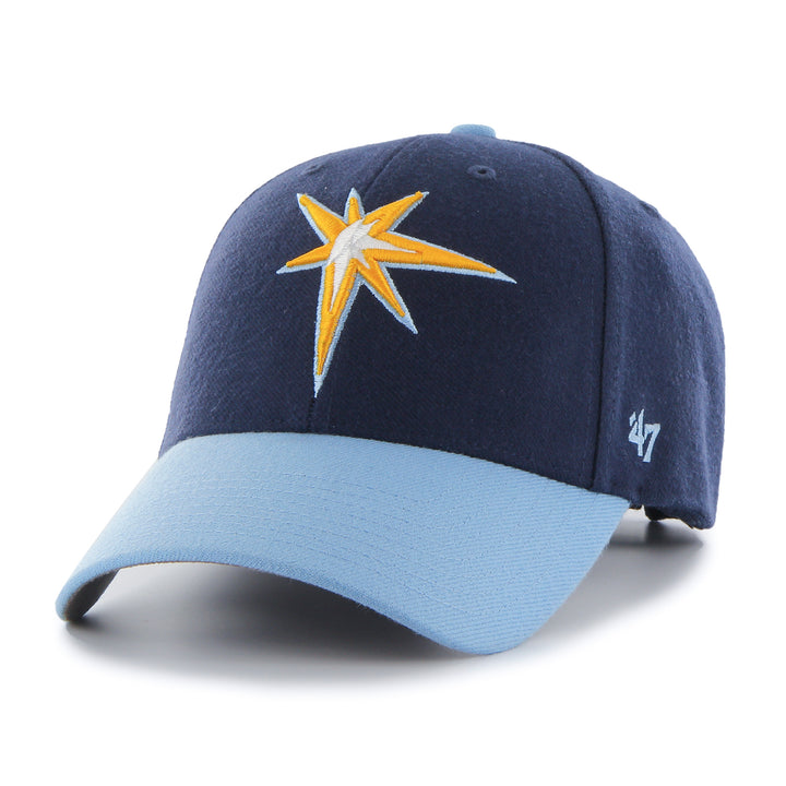 Rays '47 Brand Navy Light Blue Burst MVP Adjustable Hat