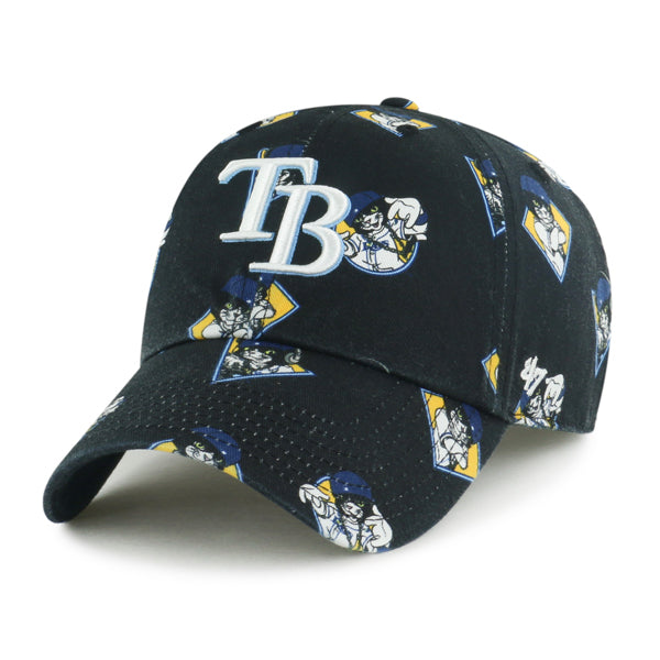 Rays Kids '47 Brand Black DJ Kitty Printfetti TB Clean Up Adjustable Hat
