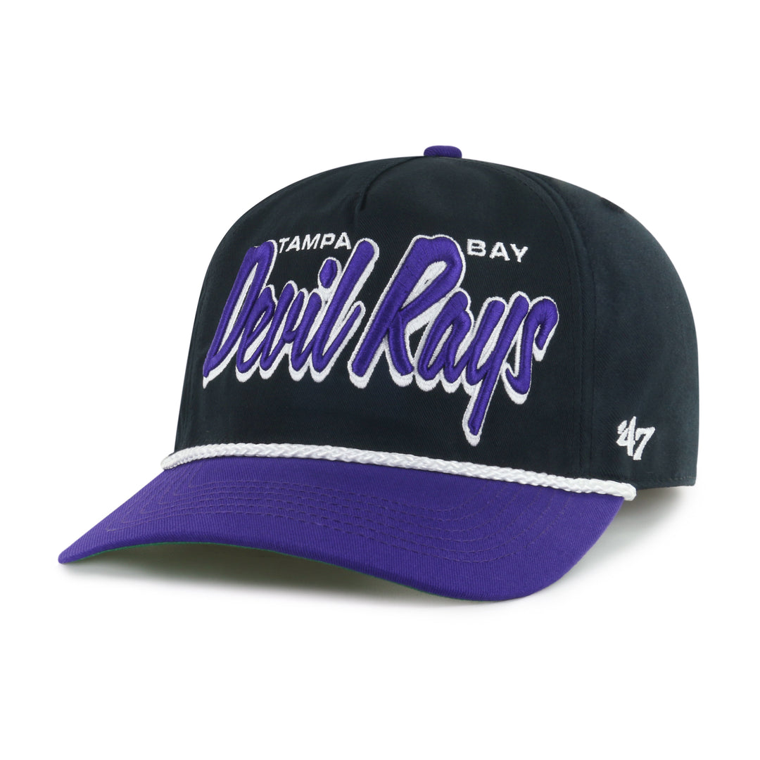 Rays '47 Devil Rays Script Drop Shadow Rope Hitch Snapback Hat