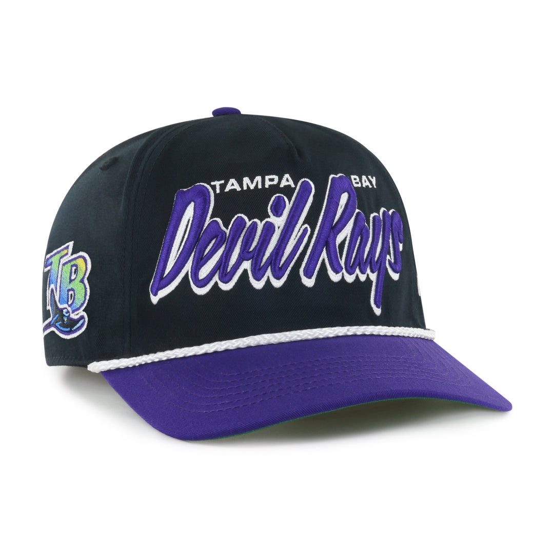 Rays '47 Devil Rays Script Drop Shadow Rope Hitch Snapback Hat