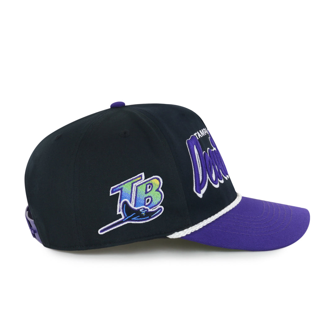 Rays '47 Devil Rays Script Drop Shadow Rope Hitch Snapback Hat