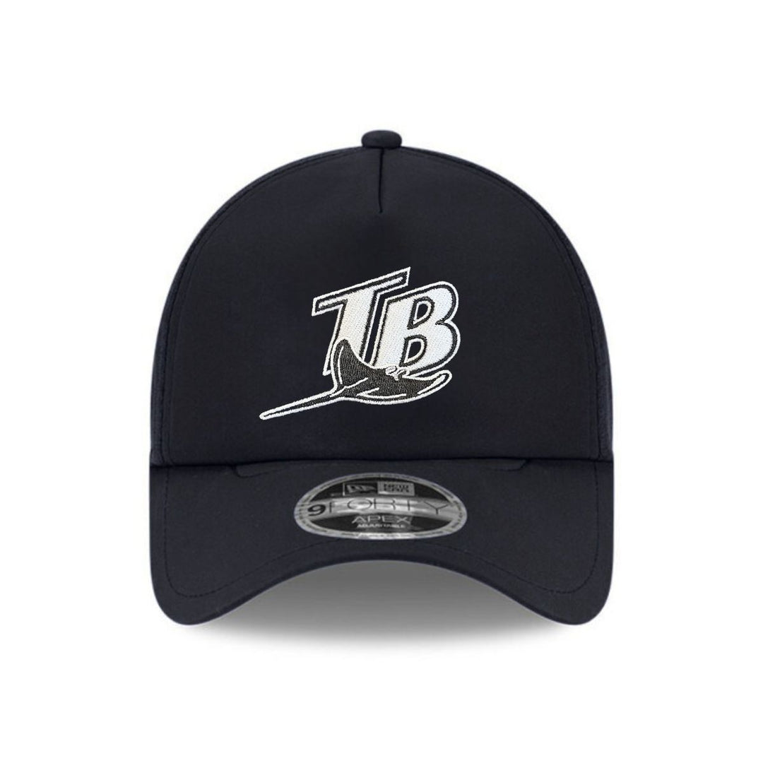 Rays New Era 2026 Black Batting Practice TB Coop 9Forty Apex Adjustable Hat