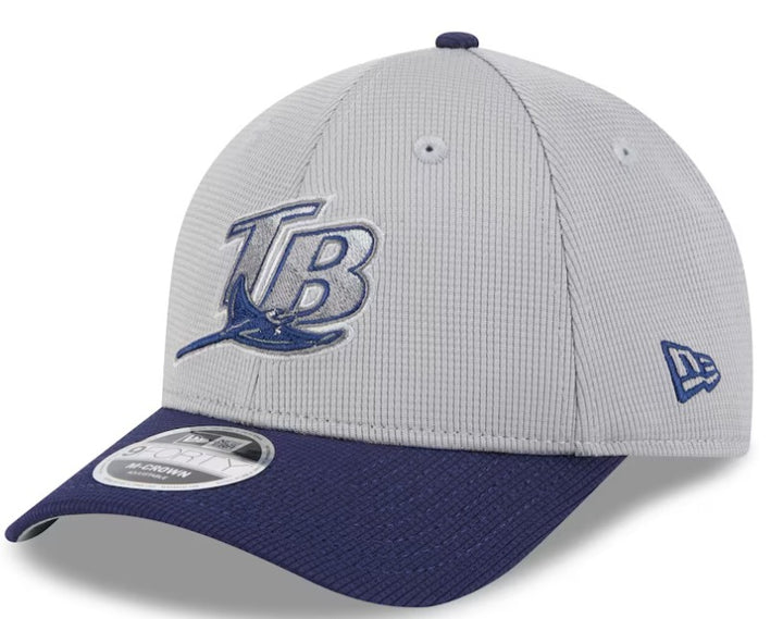 Rays New Era 2025 Grey Navy Batting Practice 9Forty M-Crown Hat