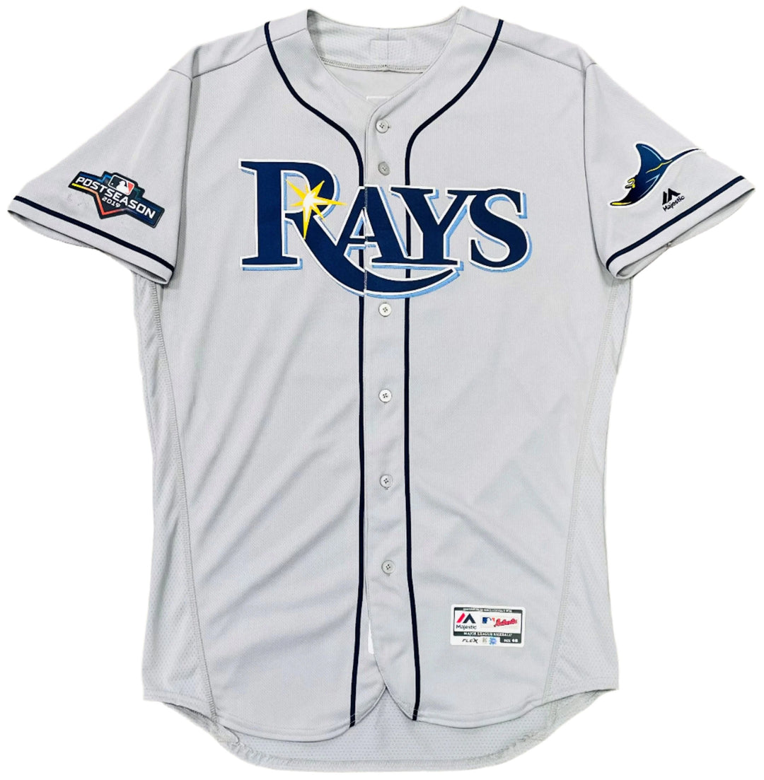 Rays Jalen Beeks Team Issued Authentic Autographed Postseason Gray Jersey