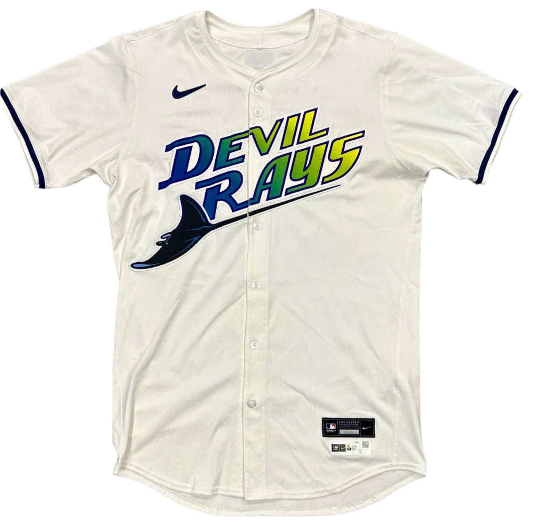 Rays Ben Rortvedt Team Issued Authentic Autographed Devil Rays Jersey