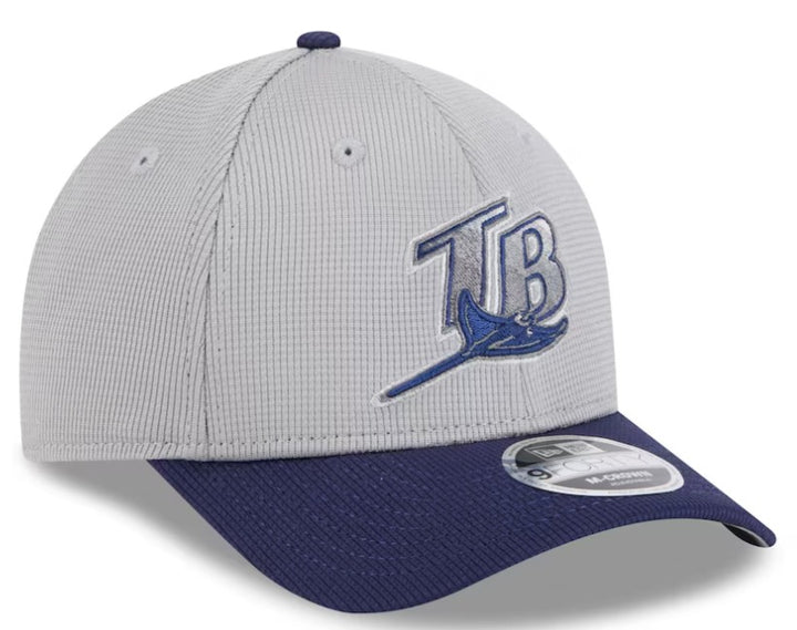 Rays New Era 2025 Grey Navy Batting Practice 9Forty M-Crown Hat