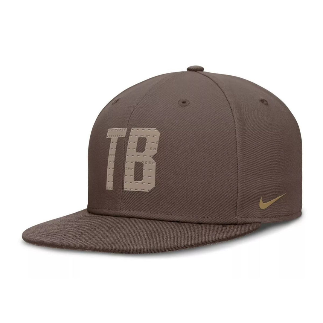 Rays Nike Brown Tan TB True Statement 20th Anniversary Performance Fitted Hat