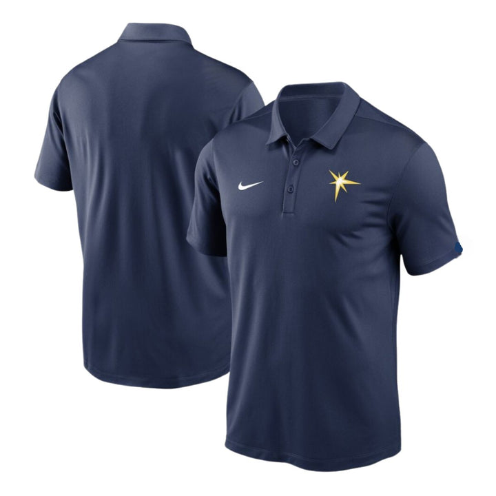 Rays Men's Nike Navy Burst Agility Dri-Fit Polo