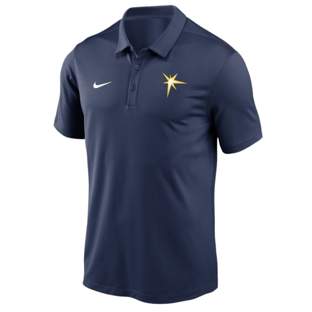 Rays Men's Nike Navy Burst Agility Dri-Fit Polo