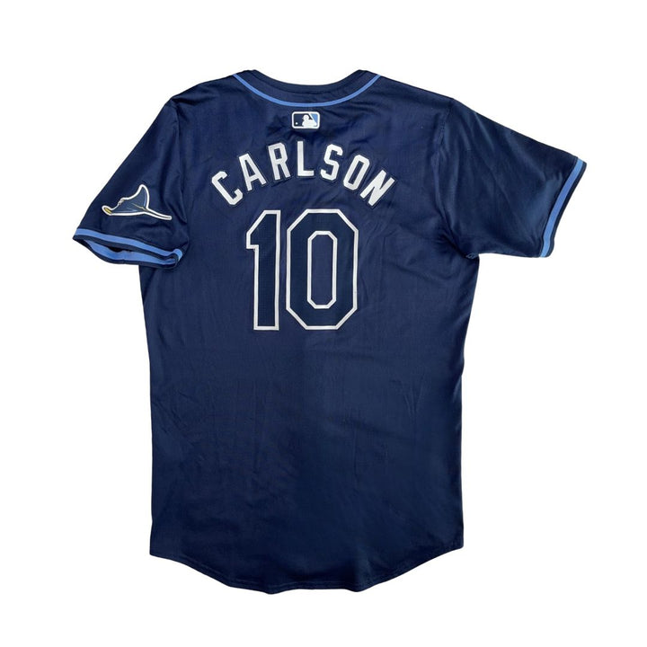 Rays Dylan Carlson Team Issued Authentic Navy Jersey