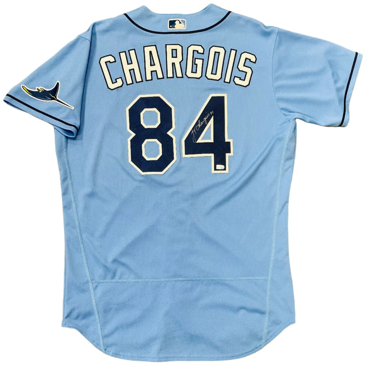 Rays J.T. Chargois Authentic Autographed Blue Jersey