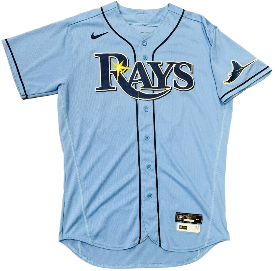 Rays J.T. Chargois Authentic Autographed Blue Jersey