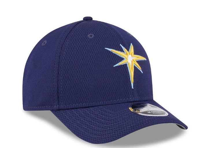 Rays New Era Navy Burst 2025 Clubhouse 9Forty M-Crown Snapback Hat