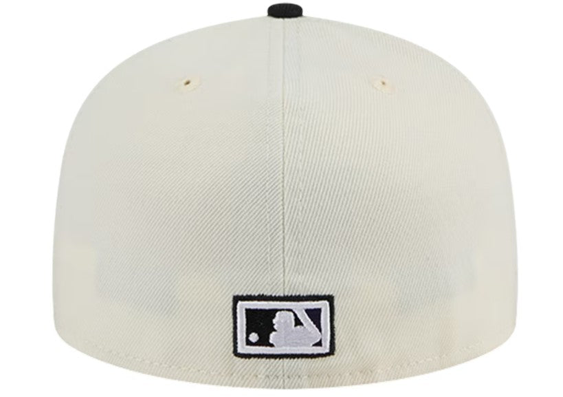 Rays New Era Cream Coop Chrome Black 59Fifty Fitted Hat