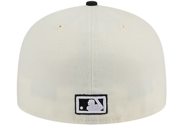 Rays New Era Cream Coop Chrome Black 59Fifty Fitted Hat