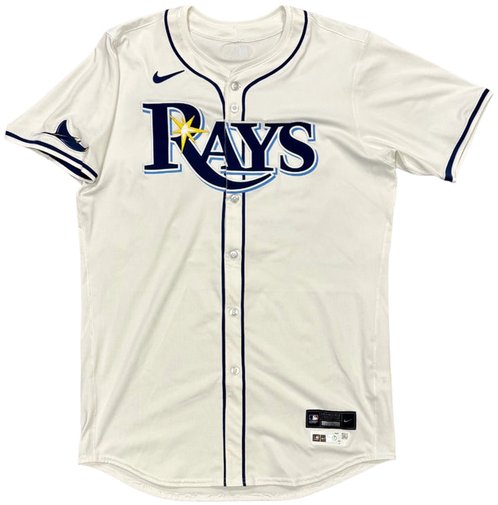 Rays Yoniel Curet Team Issued Authentic Autographed White Jersey