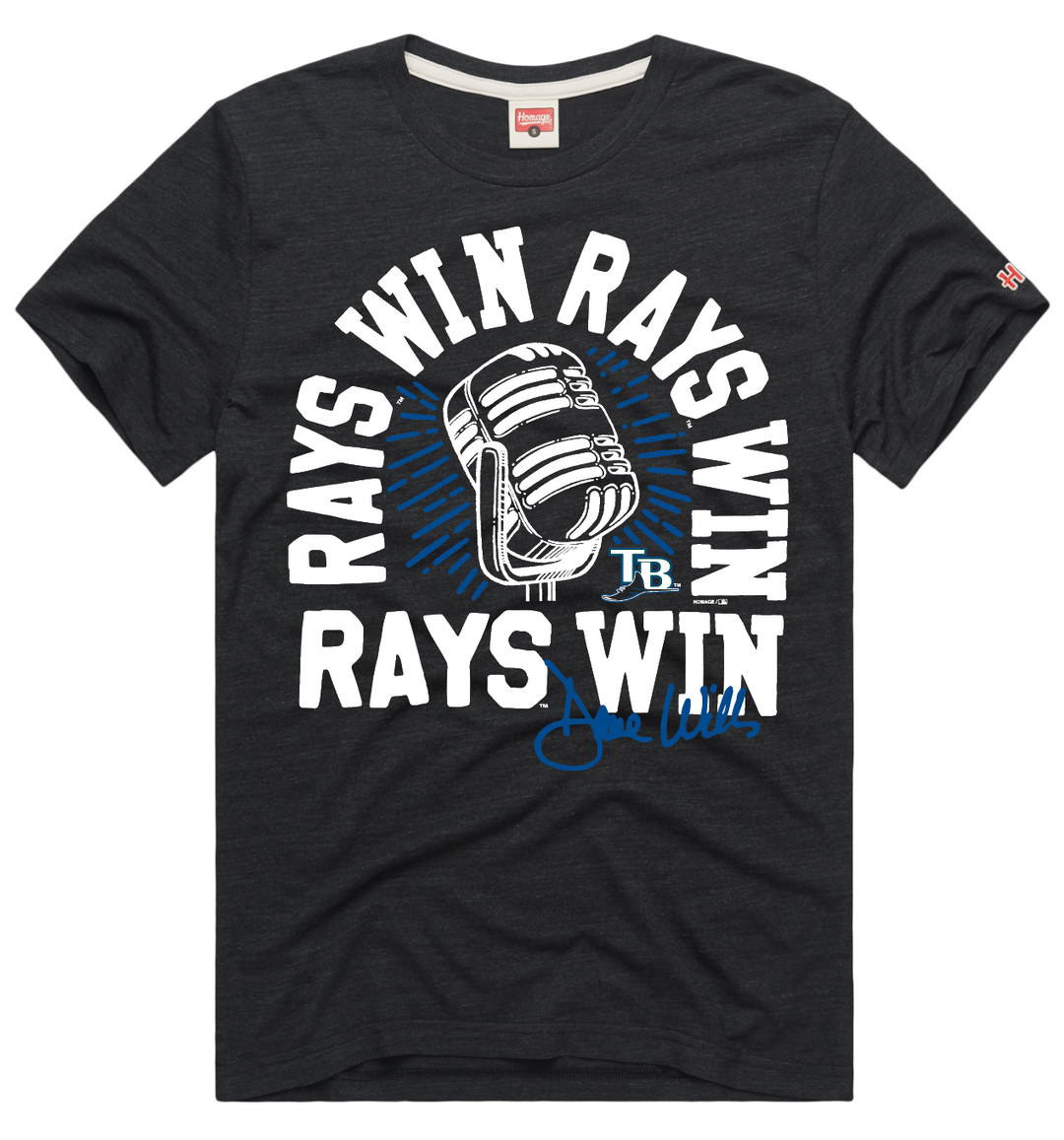 Rays Homage Dark Grey Dave Wills Commemorative T-Shirt