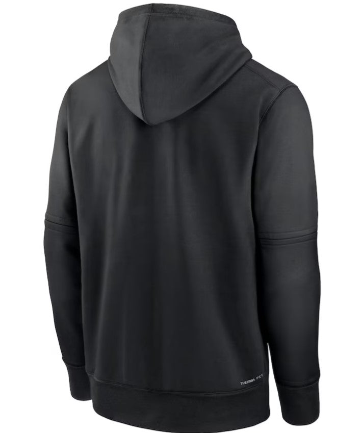 Rays Men's Nike Devil Rays Black Authentic Collection Practice Performance Therma Hoodie