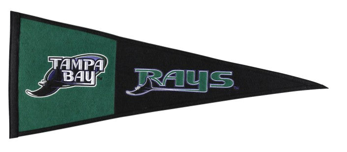 Rays Green and Black Devil Rays Wool Pennant