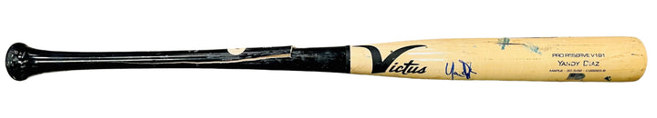 Rays Yandy Diaz Game Used Autographed Broken Bat