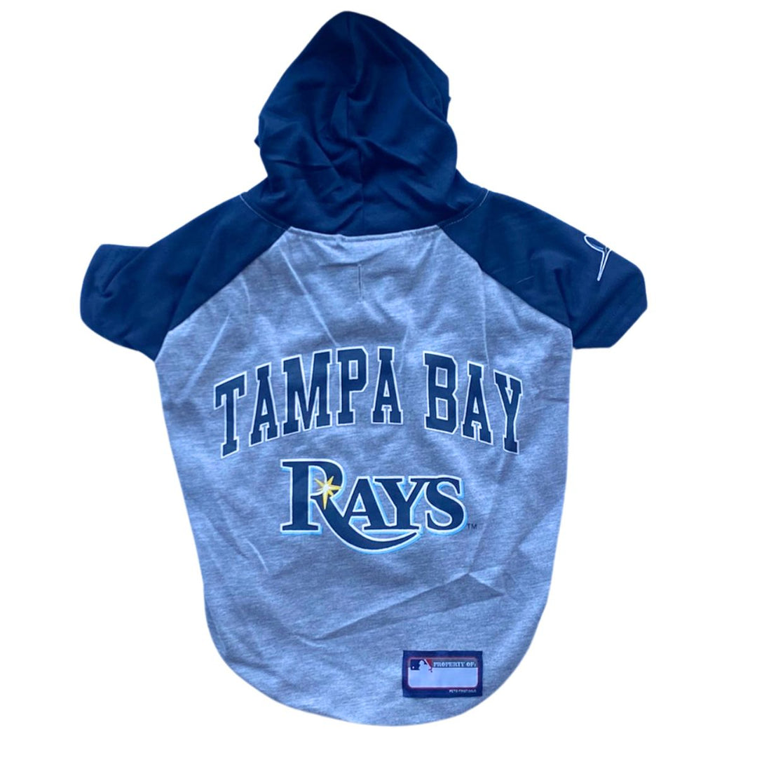 Rays Pets First Grey Navy Tampa Bay Rays Dog Hoodie