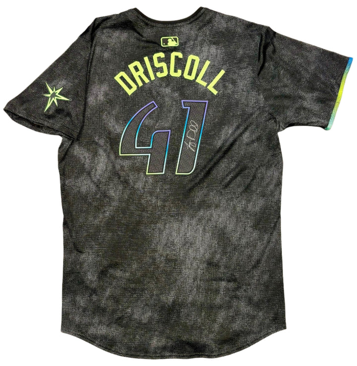 Rays Logan Driscoll Team Issued Authentic Autographed City Connect Jersey