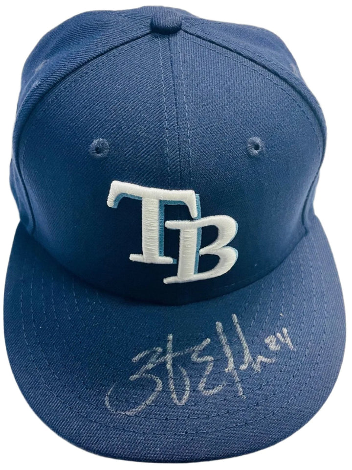 Rays Zach Eflin Game Used Authentic Autographed 9-11 Remembrance Patch Hat