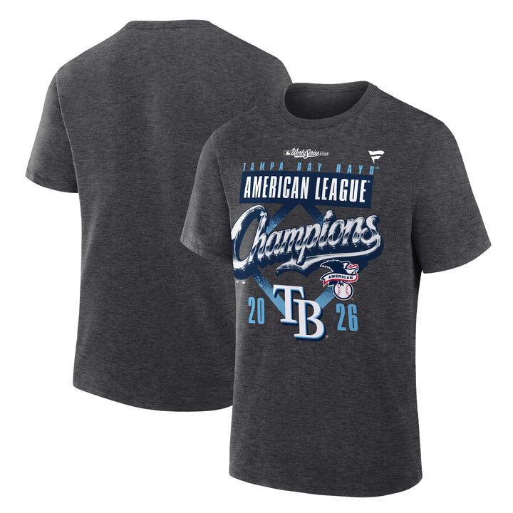 Rays Fanatics Charcoal 2026 American League Champions Locker Room T-Shirt