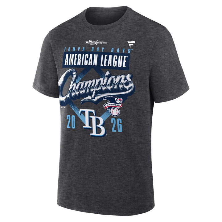 Rays Fanatics Charcoal 2026 American League Champions Locker Room T-Shirt
