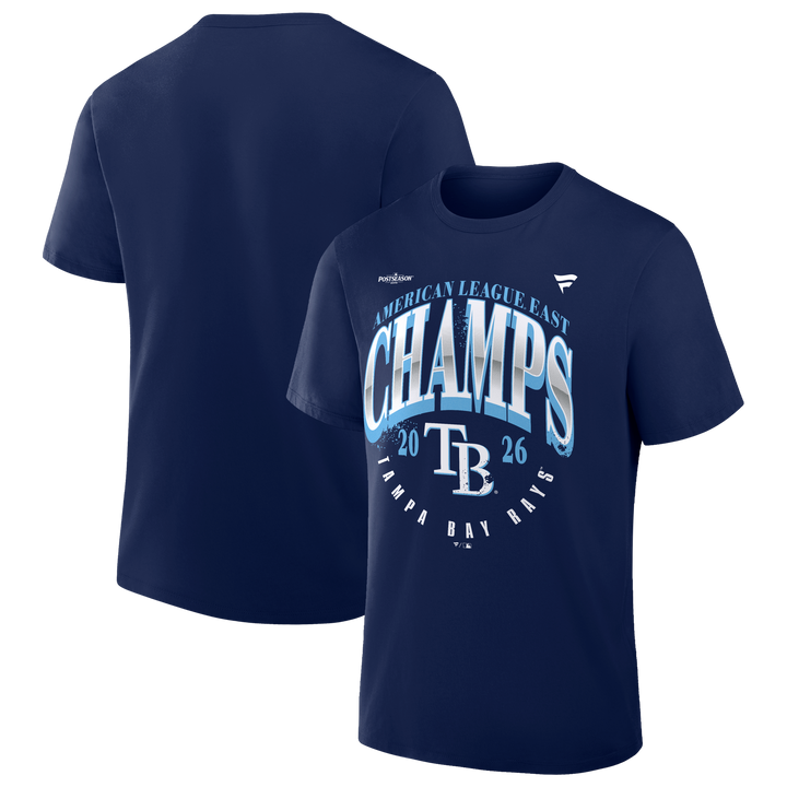 Rays Fanatics Navy 2026 Division Champs Locker Room T-Shirt