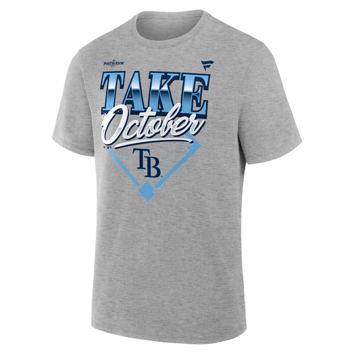 Rays Fanatics Gray 2026 Divisional Series Champions Locker Room T-Shirt