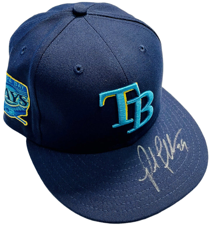 Rays Pete Fairbanks Game Used Authentic Autographed Father’s Day Hat