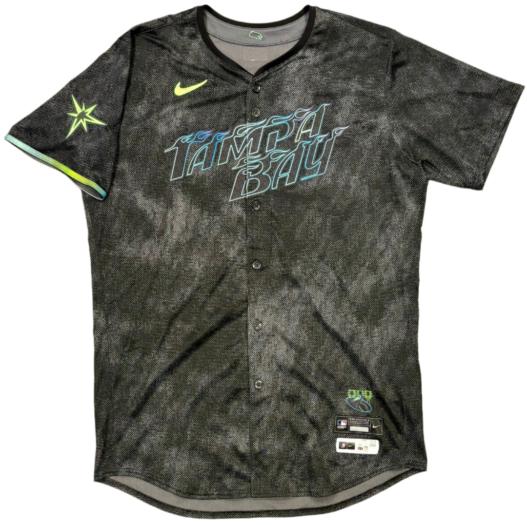 Rays Taj Bradley Team Issued Authentic Autographed City Connect Jersey