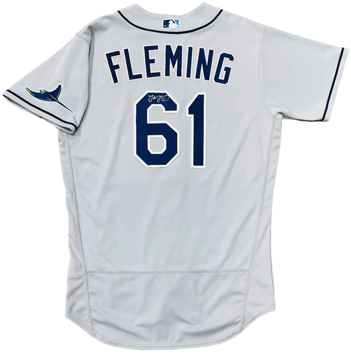 Rays Josh Fleming Team Issued Authentic Autographed Gray Jersey