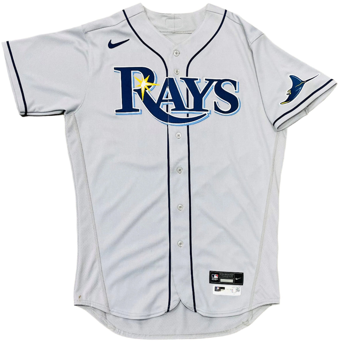 Rays Josh Fleming Team Issued Authentic Autographed Gray Jersey