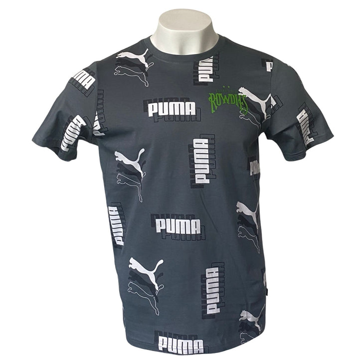 Rowdies Men's Puma Grey 2 Star All Over Puma Print T-Shirt