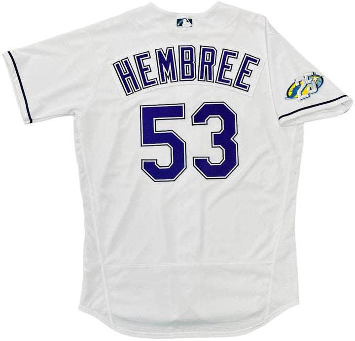 Rays Heath Hembree Team Issued Authentic 25th Anniversary Devil Rays Jersey