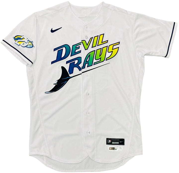 Rays Heath Hembree Team Issued Authentic 25th Anniversary Devil Rays Jersey