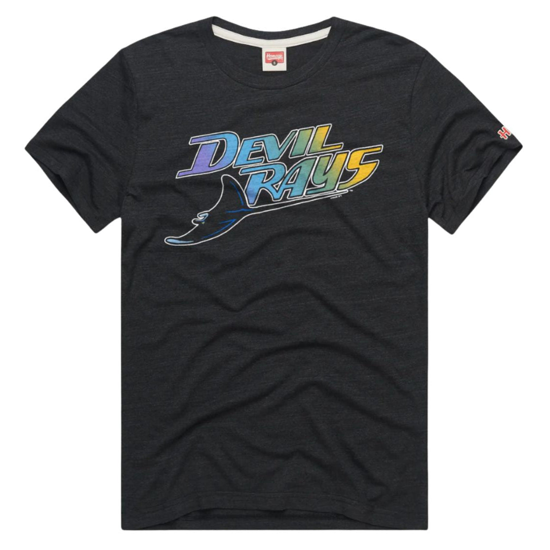 Rays Men's Homage Black Devil Rays Wordmark T-Shirt | The Bay Republic
