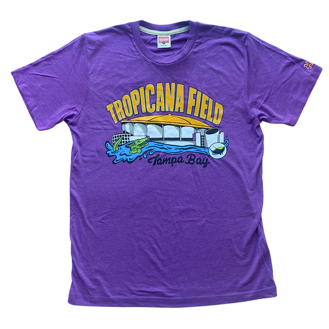 Rays Men's Homage Purple Tropicana Field Alligator T-Shirt