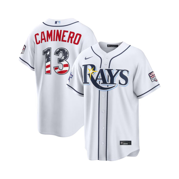 Rays Men's Nike 2026 All-Star Stars & Stripes Junior Caminero Jersey