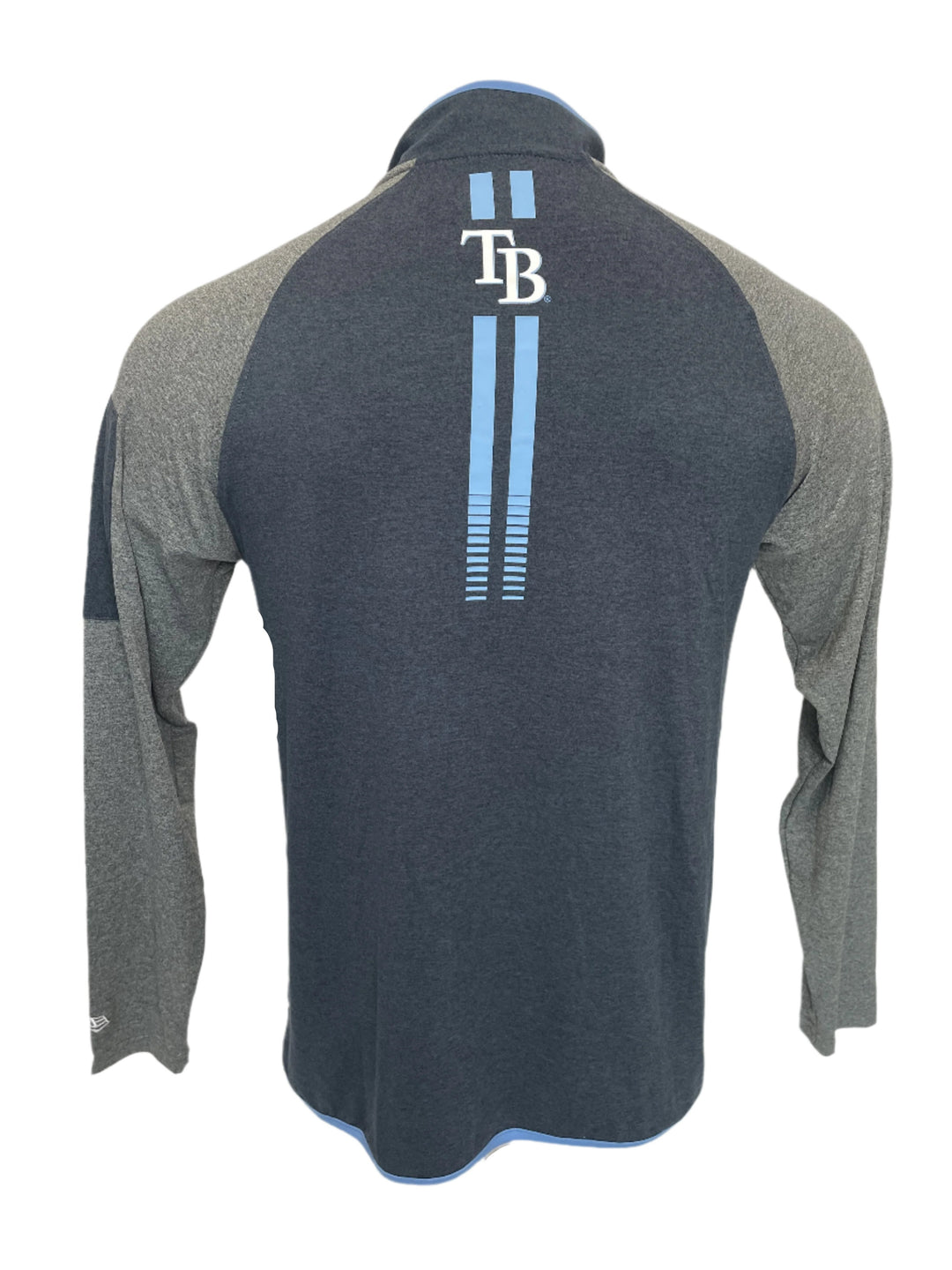 Rays Men's New Era Navy  Raglan Quarter-Zip Top